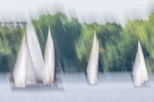 Segelregatta auf der Hamburger Außenalster